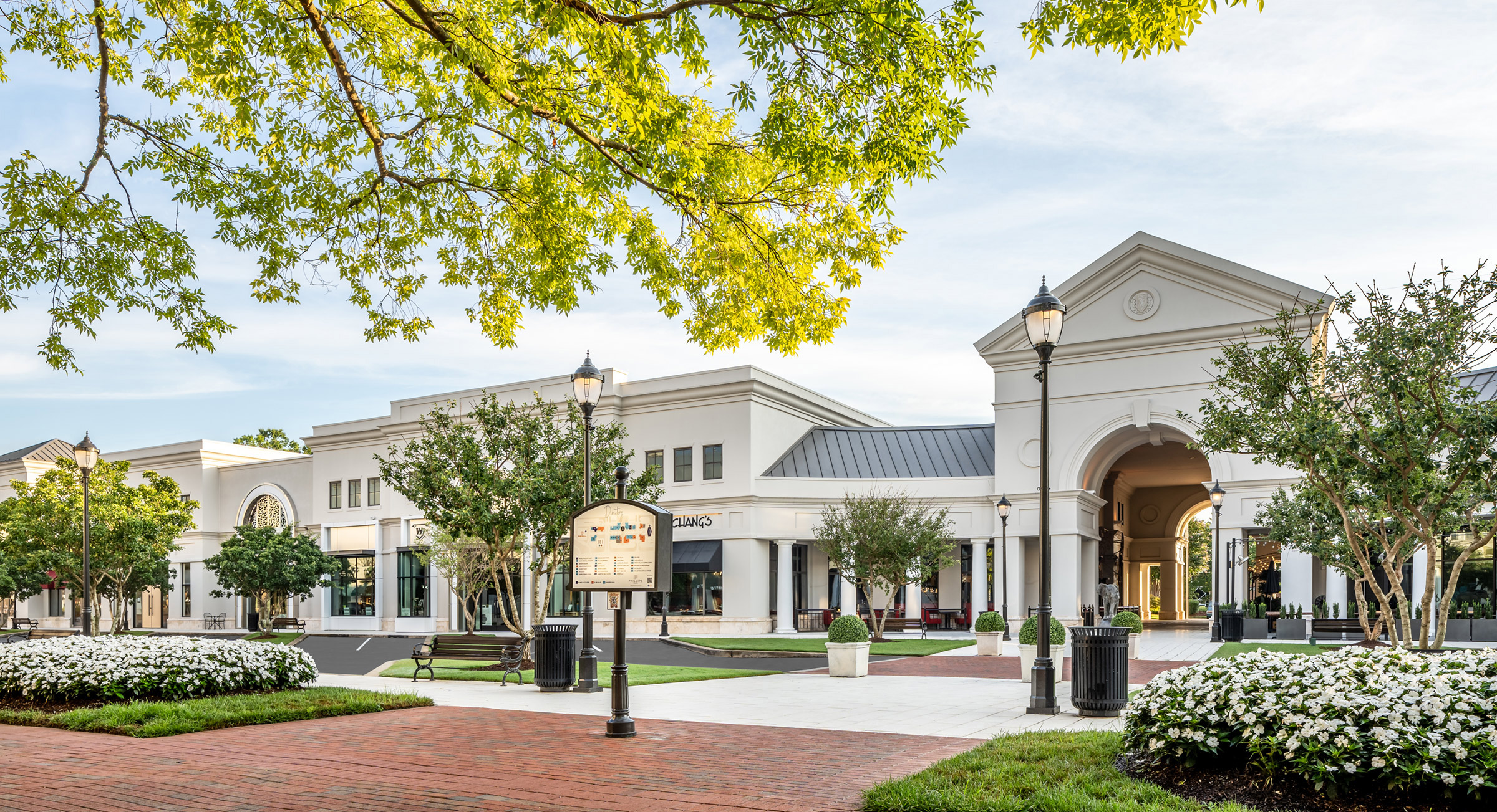 Phillips Place is an open-air shopping and dining destination located in the SouthPark neighborhood in Charlotte, NC.
